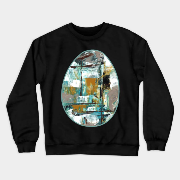 Art Acrylic artwork abstract Easter Egg Crewneck Sweatshirt by ArtFromK